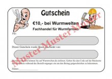 Gutschein Kompostw�rmer