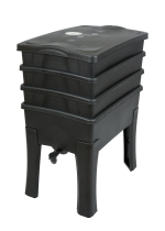 Wurmkiste Wurmcafe aufgebaut