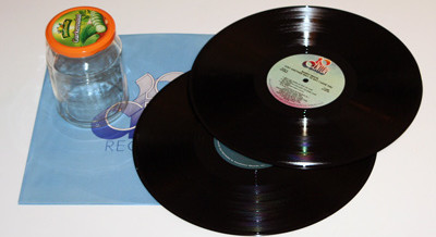 Blumentöpfe aus Schallplatten