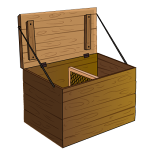 Wurmkiste mit Trenngitter
