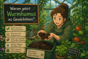 Wurmhumus im Gewächshaus