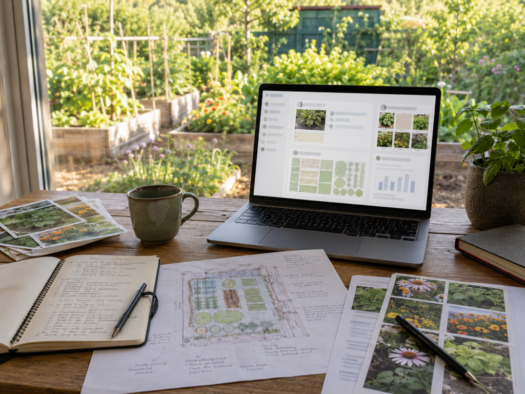 Garten-Wissensbasis mit Beetplan, Pflanzenfotos und digitaler Gartenplanung