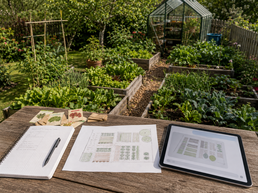 Gemüsebeete mit Gartenplan und ChatGPT zur digitalen Gartenplanung