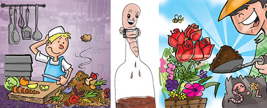 Wurmtee aus Küchenabfällen