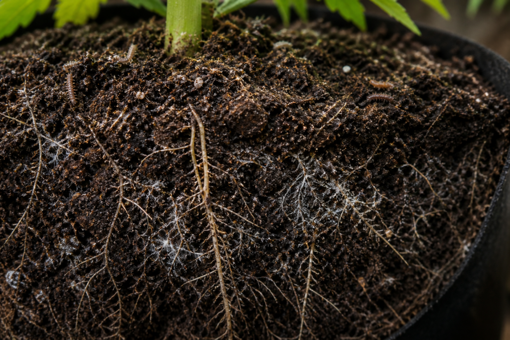 Wurzelsystem mit Living soil